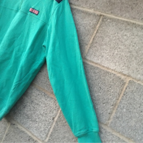 Vineyard Vines Shep Shirt Mens Small Women’s Medium  1/4 Zip Pullover Green Blue - Picture 4 of 8